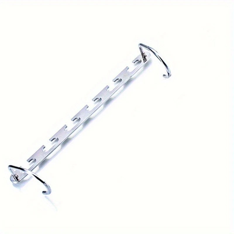 6-Hole Metal Coat Hanger – Space-Saving Closet Organizer