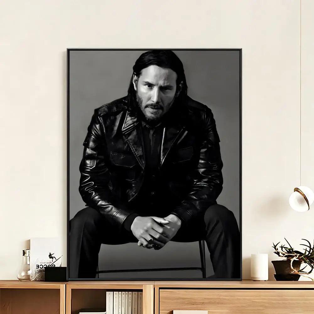 Keanu Reeves HD Wall Poster – Waterproof Aesthetic Decor