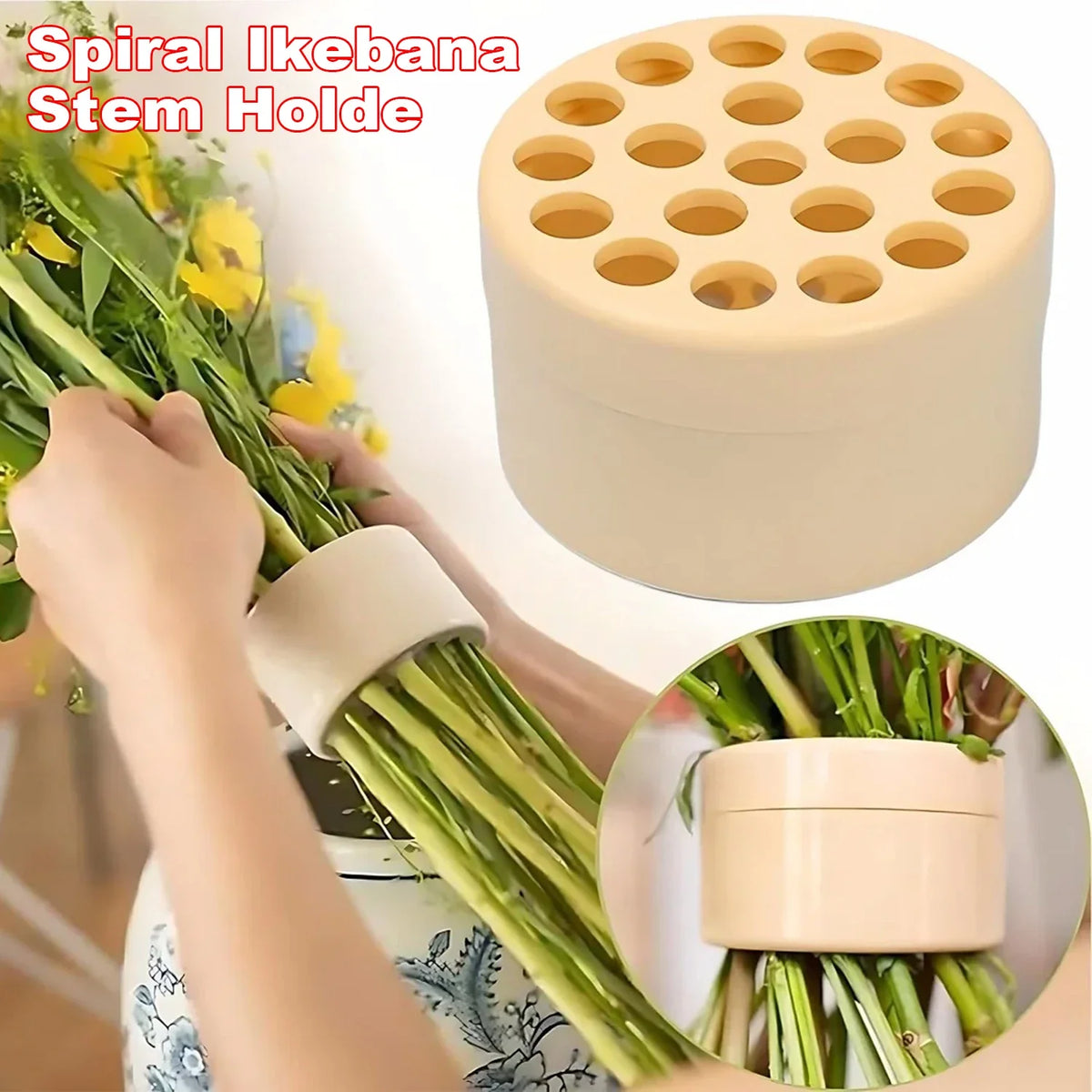 Spiral Ikebana Stem Holder Flowers Vases Bouquet Twister DIY Floral