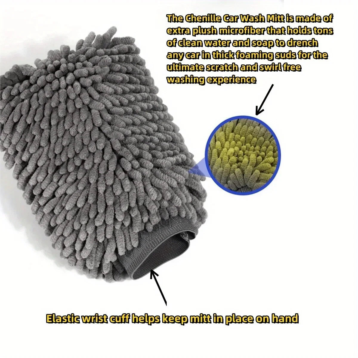 Microfiber Car Wash Gloves 2-Pack – Superfine Fiber Mitt