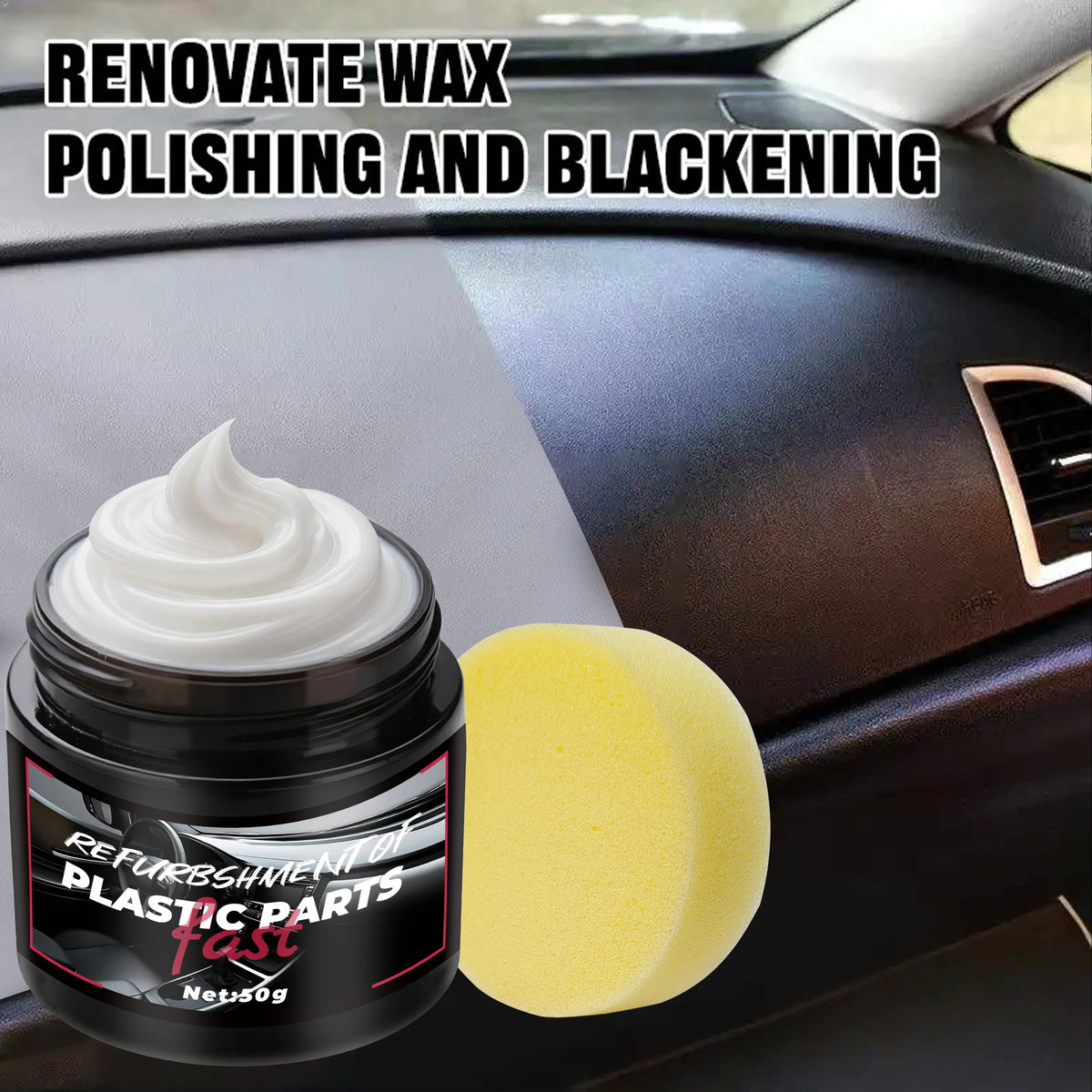Car Interior Renovation Wax | Plastic Restorer & Tire Shine