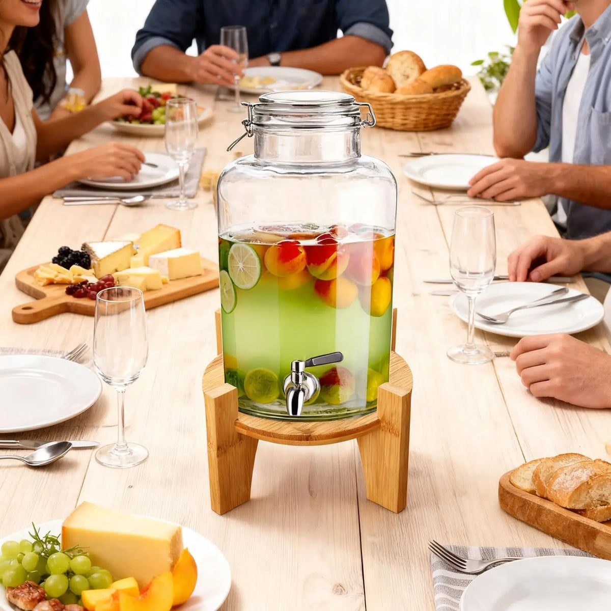 Natural Wood Drink Dispenser Stand – Weddings & Parties