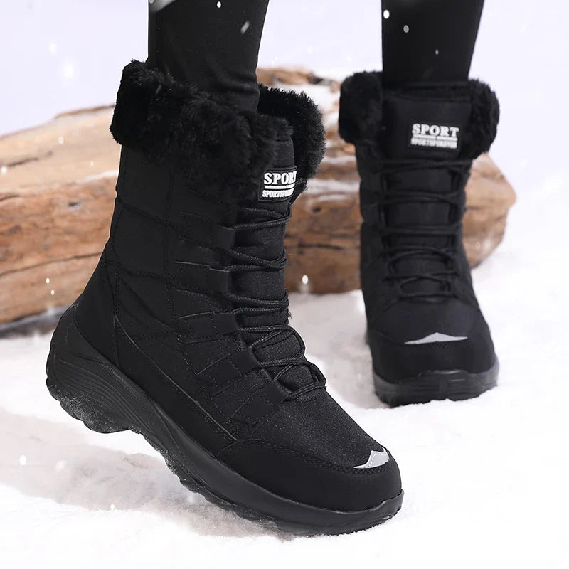 Women's Waterproof Snow Boots – Warm Plush Non-Slip Winter Boots