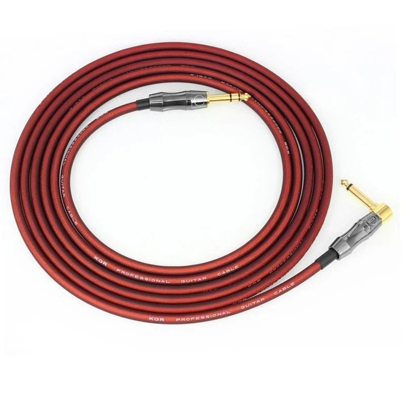 KGR 20AWG Electric Guitar Bass Audio Cable Connector Straight Right