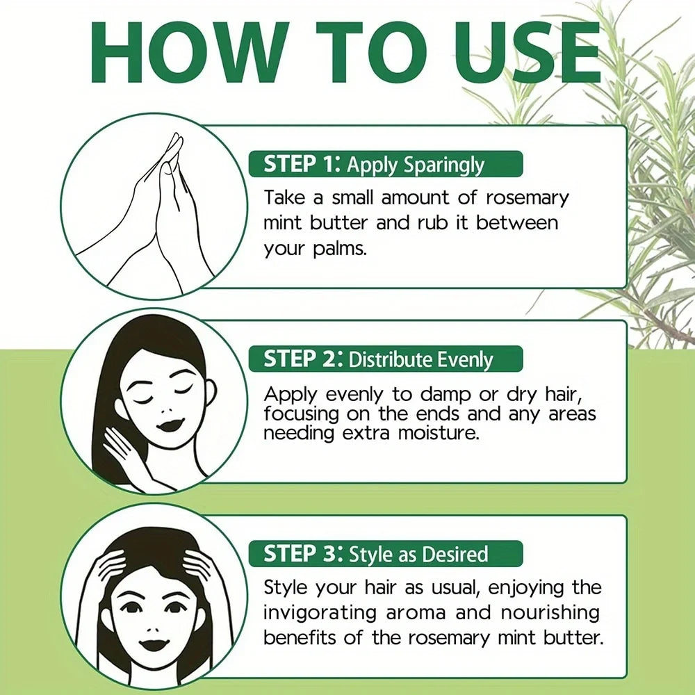 GZE Rosemary Mint Hair Butter – Growth & Root Strengthening 100g