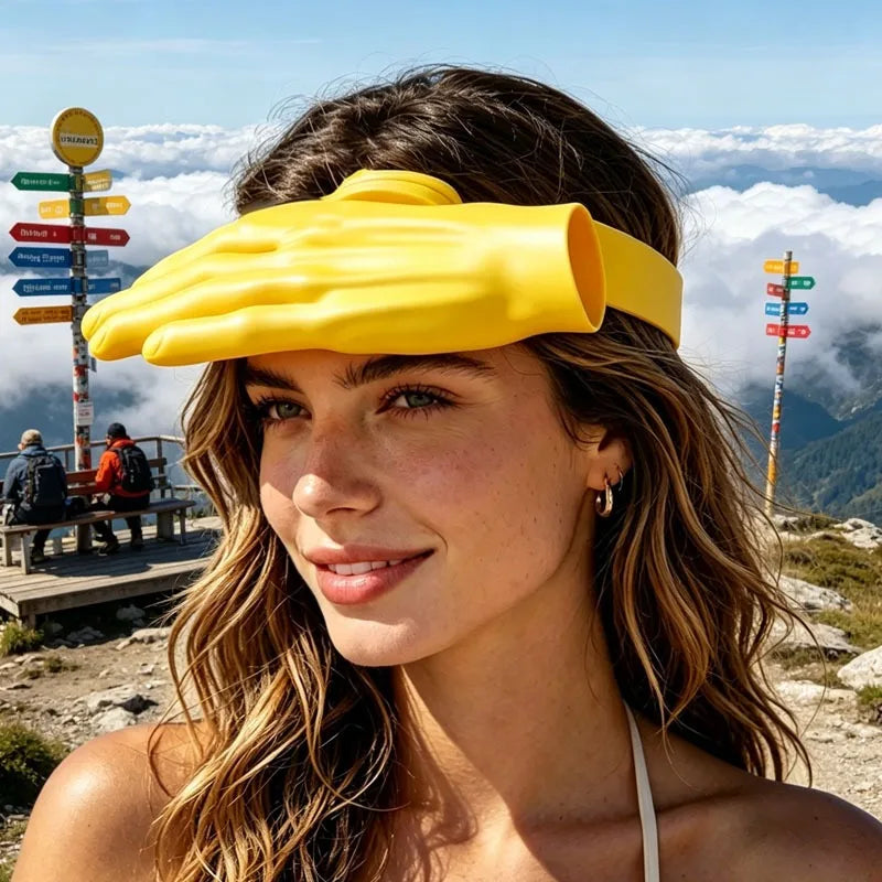 Novelty Mini Sun Hat – Funny Small Hand-Size Beach Party Cap