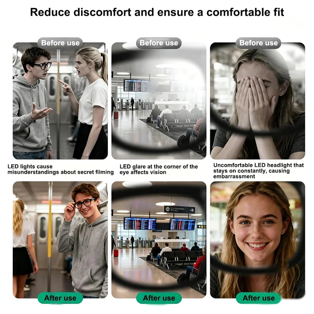 LED Light Blockers for Ray-Ban Meta Smart Glasses | Privacy Cover