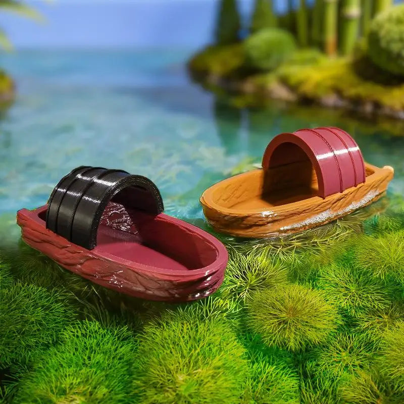 Floating Fisherman Mini Boat Aquarium Decoration | Fish Tank Decor