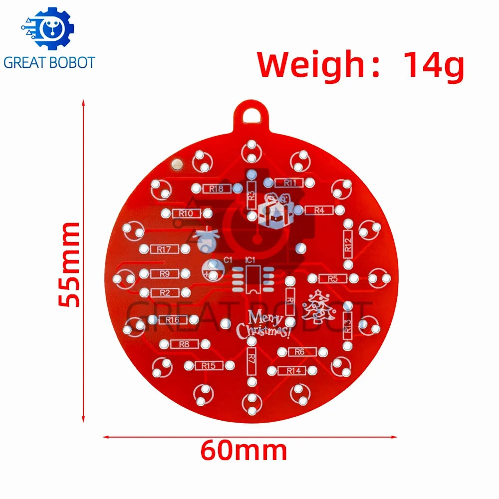 NE555 Timer Module Dual-Color Flashing LED DIY Soldering Kit