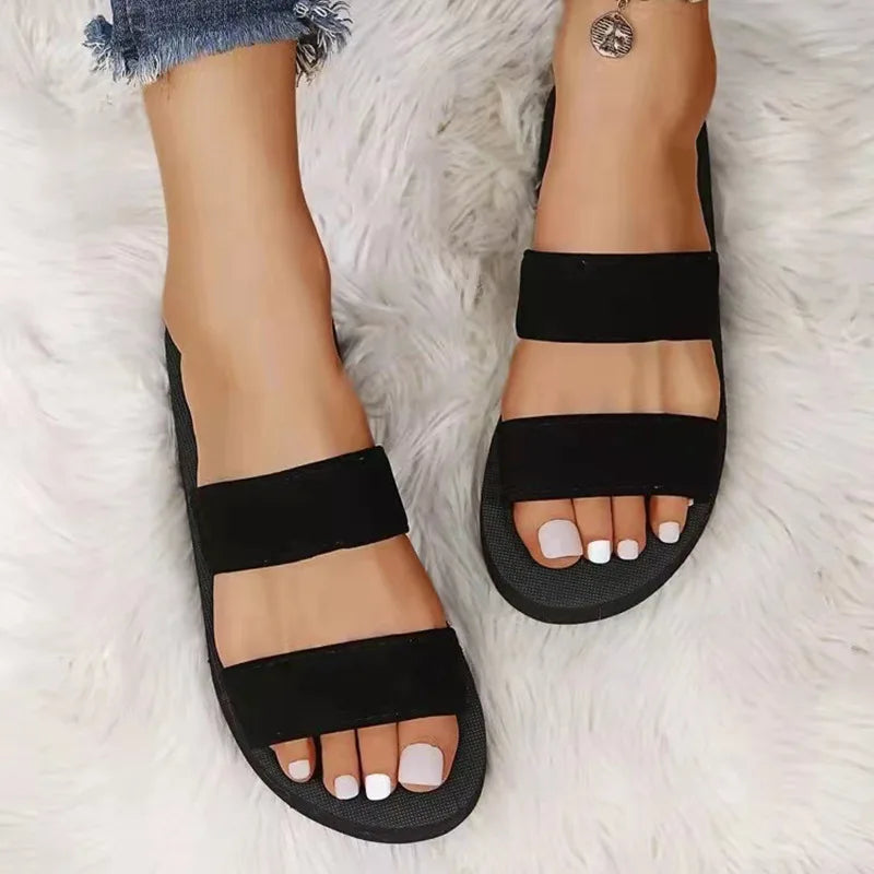 Women's Bohemian Flat Flip-Flops – Non-Slip EVA Sandal Slides