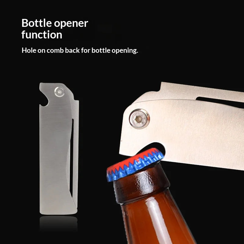 Men's Retro Folding Stainless Steel Comb – Portable Styling