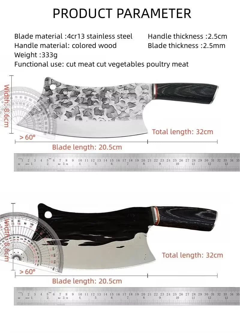 8-Inch Hammer Forged Boning Knife – Stainless Steel Chef Knife