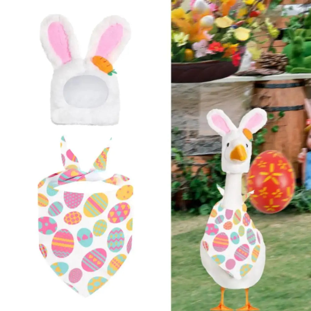 Easter Porch Goose Outfit Set | Cute Garden Decoration