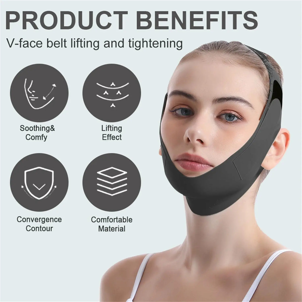 V Line Chin Strap Face Lift Mask – Reusable Double Chin Reducer