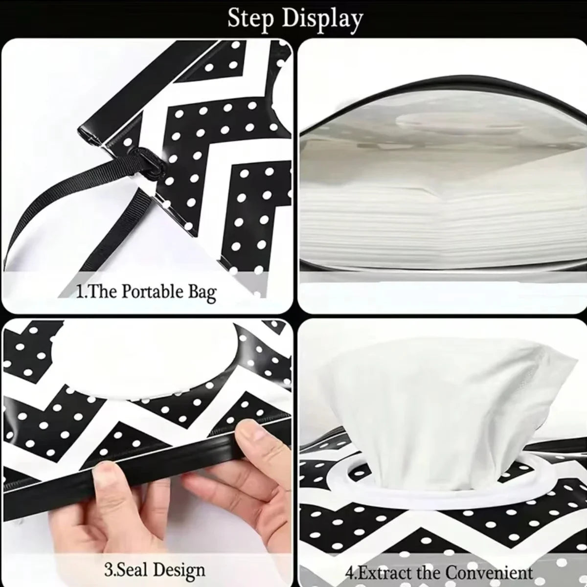 Refillable Baby Wipe Storage Bag | Travel Tissue Pouch