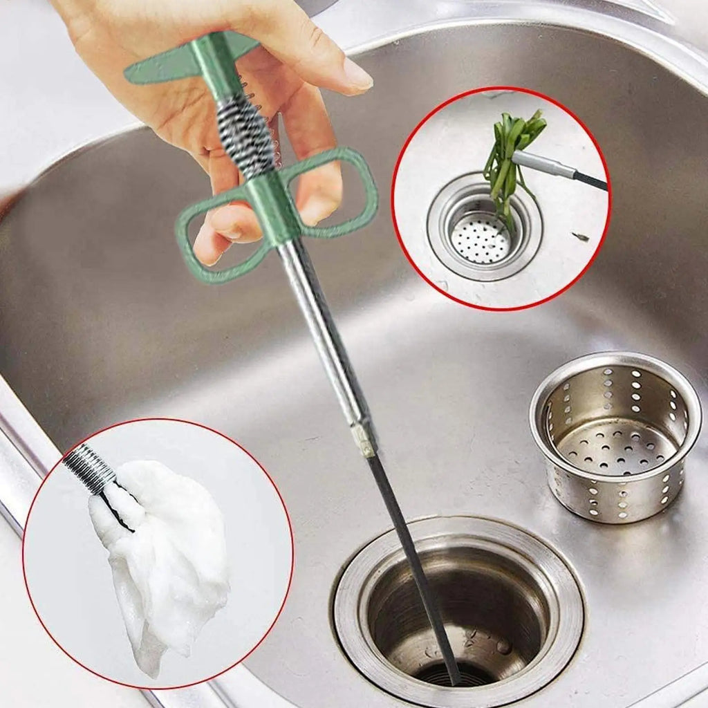 4-Claw Drain Snake Auger – Rustproof, Non-Slip Handle