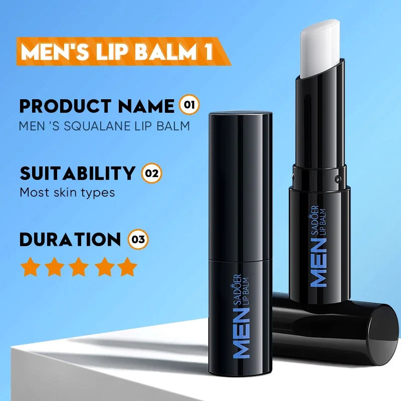 SADOER Men's Squalane Lip Balm – Moisturizing & Smoothing 2.7g