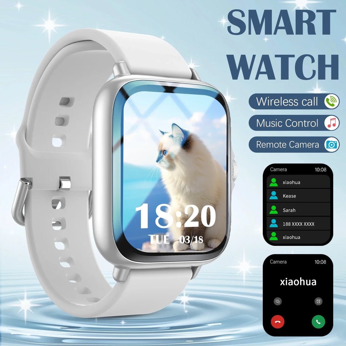 LOMAXFR 1.68" Smart Watch – Fitness, Calls & Music Control
