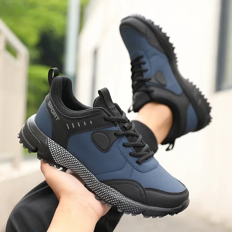 ZULIWAGN Men's Black Non-Slip Outdoor Sports Sneakers