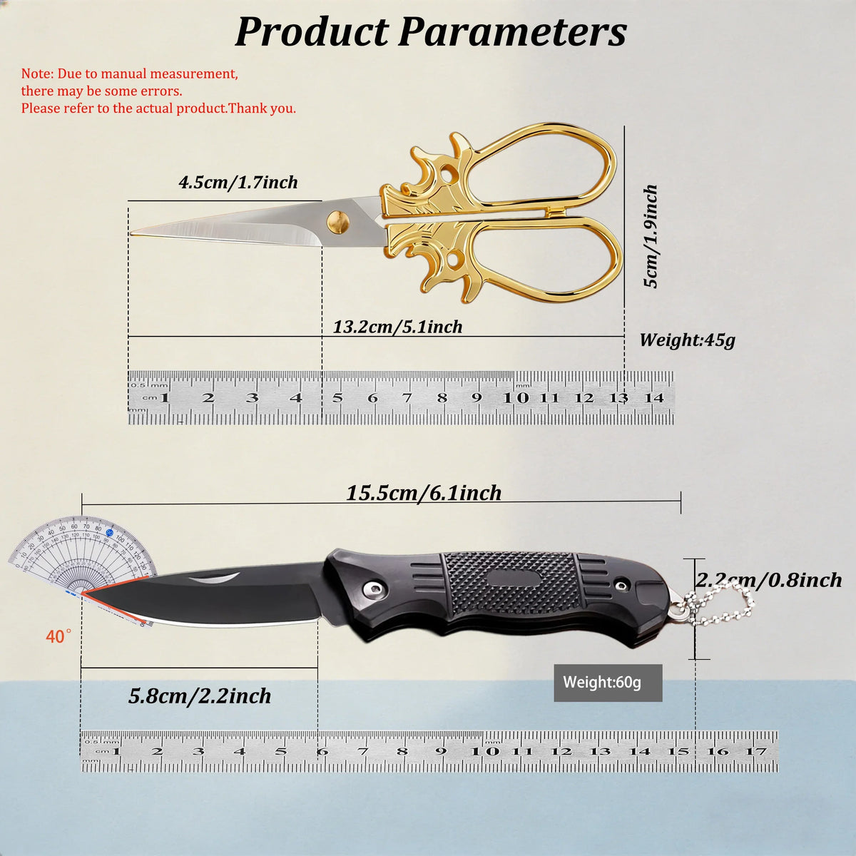 Folding Craft Knife & Embroidery Scissors – Vintage DIY Tool