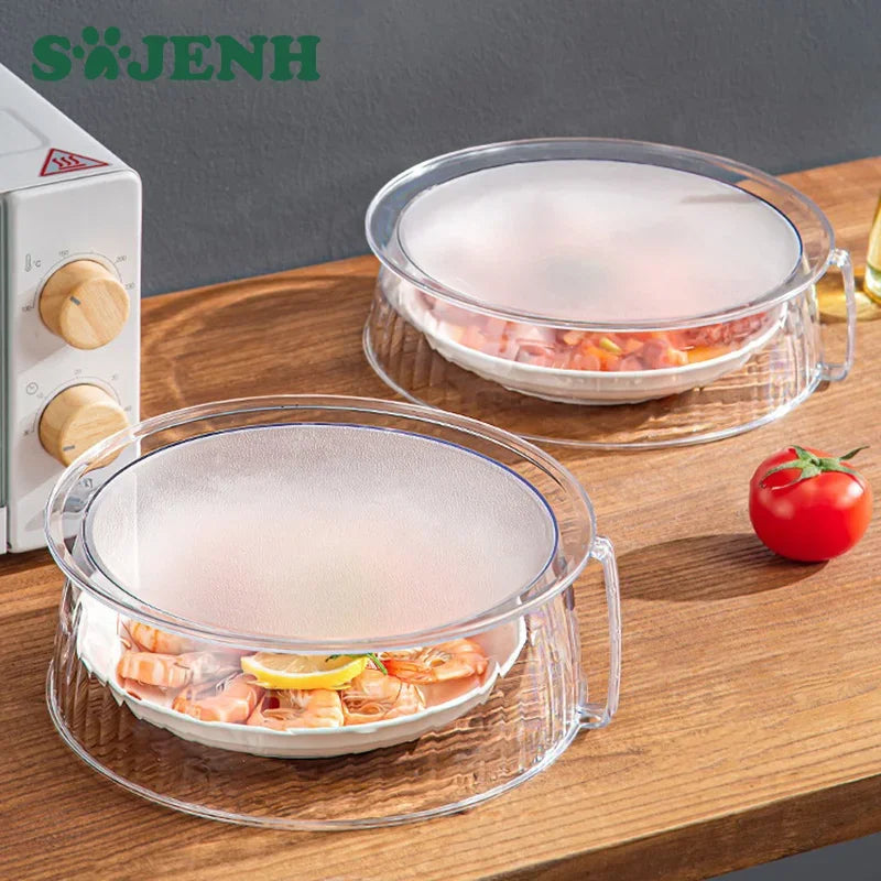10-Inch Clear Microwave Food Cover Lid with Handle | Splash Guard
