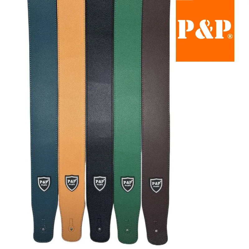 P&PWidth PU Leather Guitar Strap Widen Adjustable Soft Belt Electric