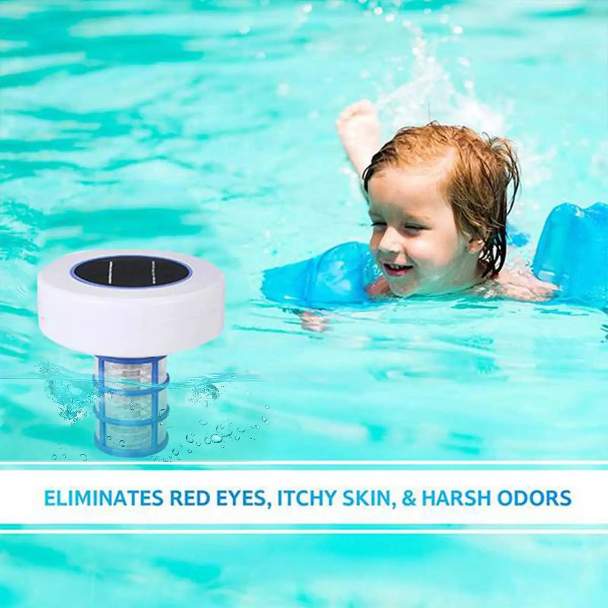 Solar Copper Pool Ionizer – Floating RGB LED Cleaner