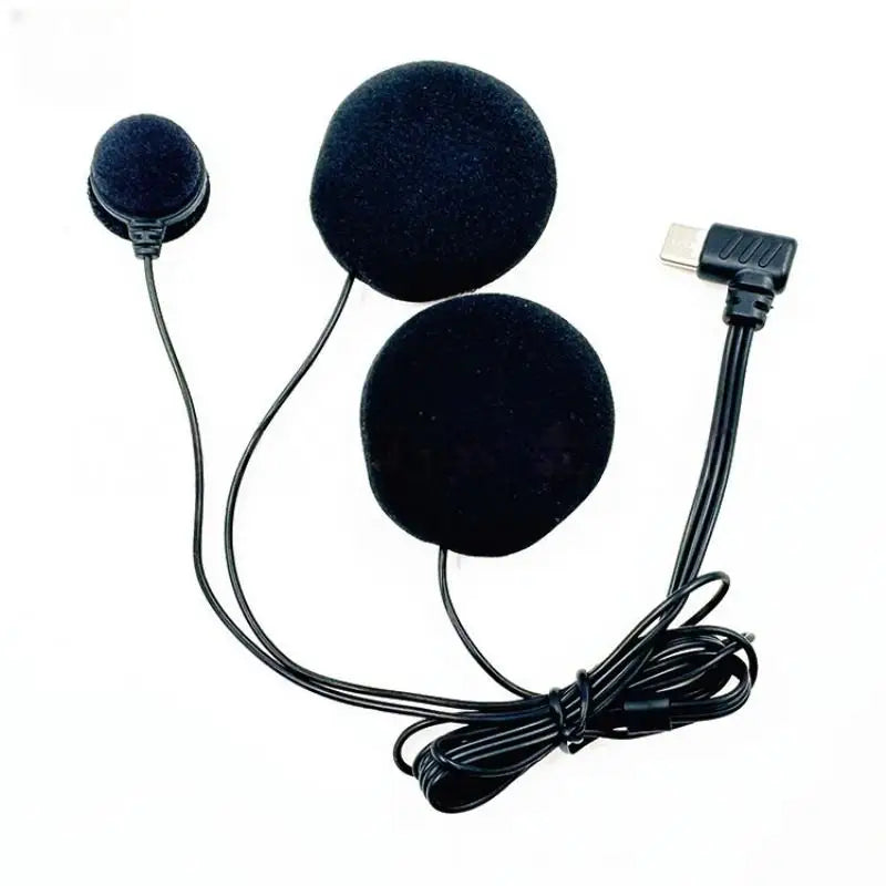 Type-C HD Noise Reduction Motorcycle Helmet Headset & Mic