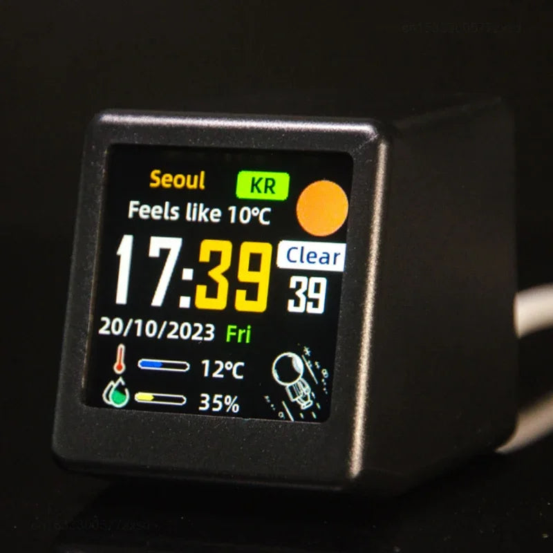 WiFi Animated Weather Station Desk Clock – Thermometer Display