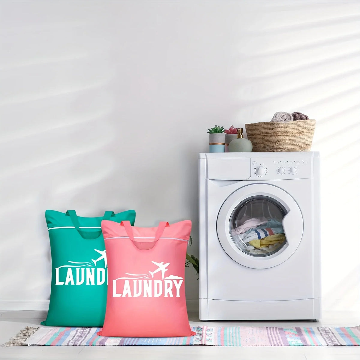 Large Washable Travel Laundry Bags Suitable Diapers Dirty Clothes