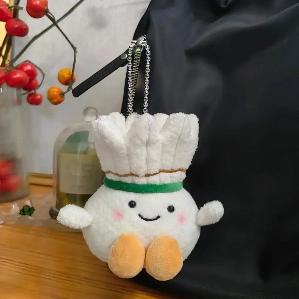 Kawaii Plush Badminton Keychain – Cute Fluffy Bag Charm Gift