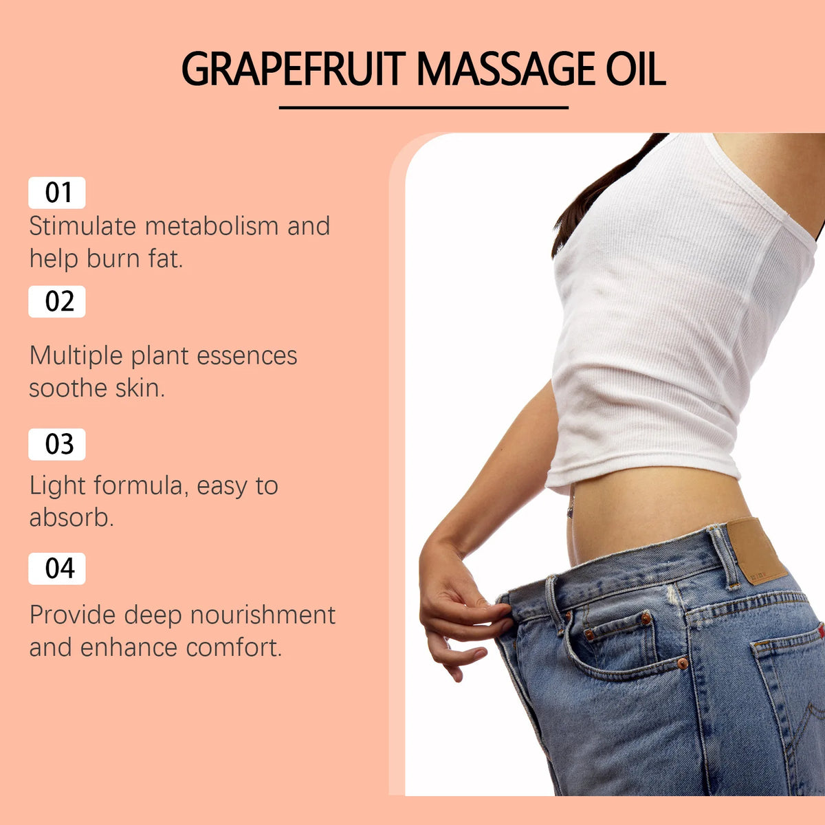 Grapefruit Body Massage Oil – Firming & Moisturizing Skin Oil
