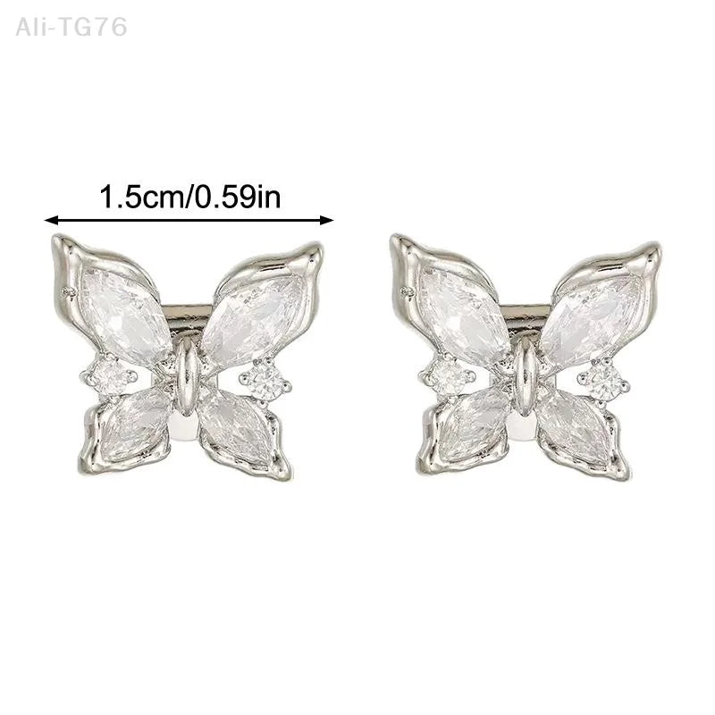Butterfly Rhinestone Earbud Charms | Open Ear Earphone Clips