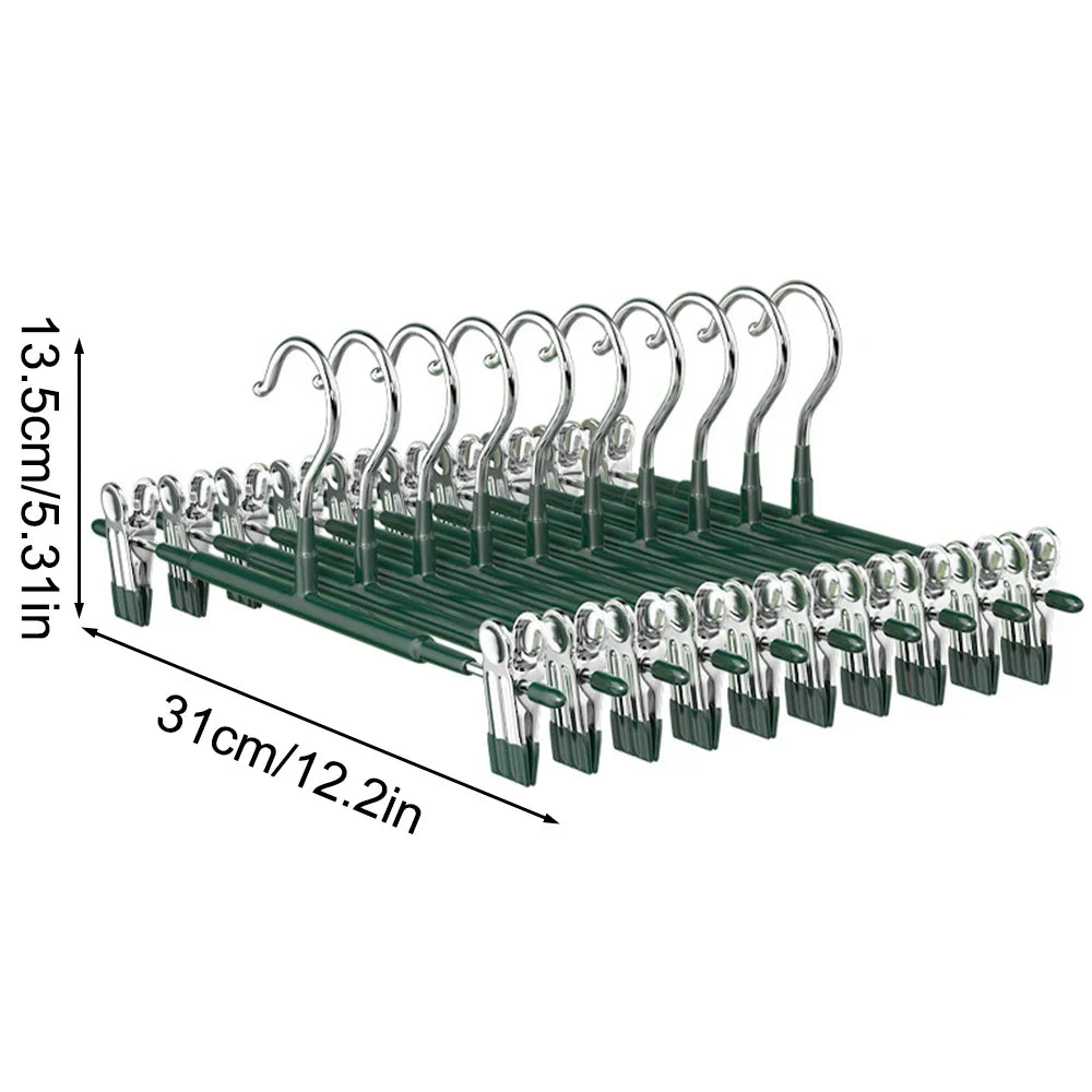 Stainless Steel Pants & Skirt Hangers with Adjustable Clips