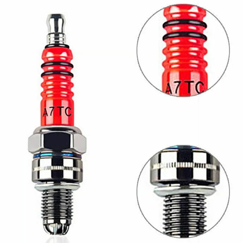 Racing 3 Electrode Spark Plug A7TC Fits GY6 50CC 110CC 125CC 150CC