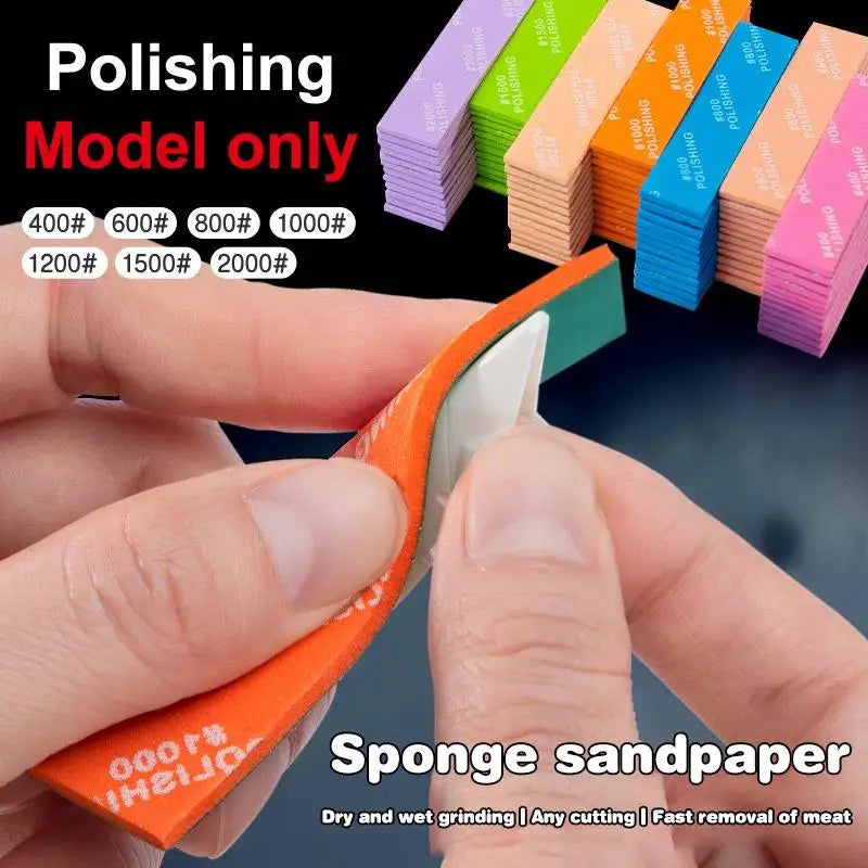 Wet/Dry Sponge Sandpaper Set 9/12 Pcs – #400 to #2000 Grit