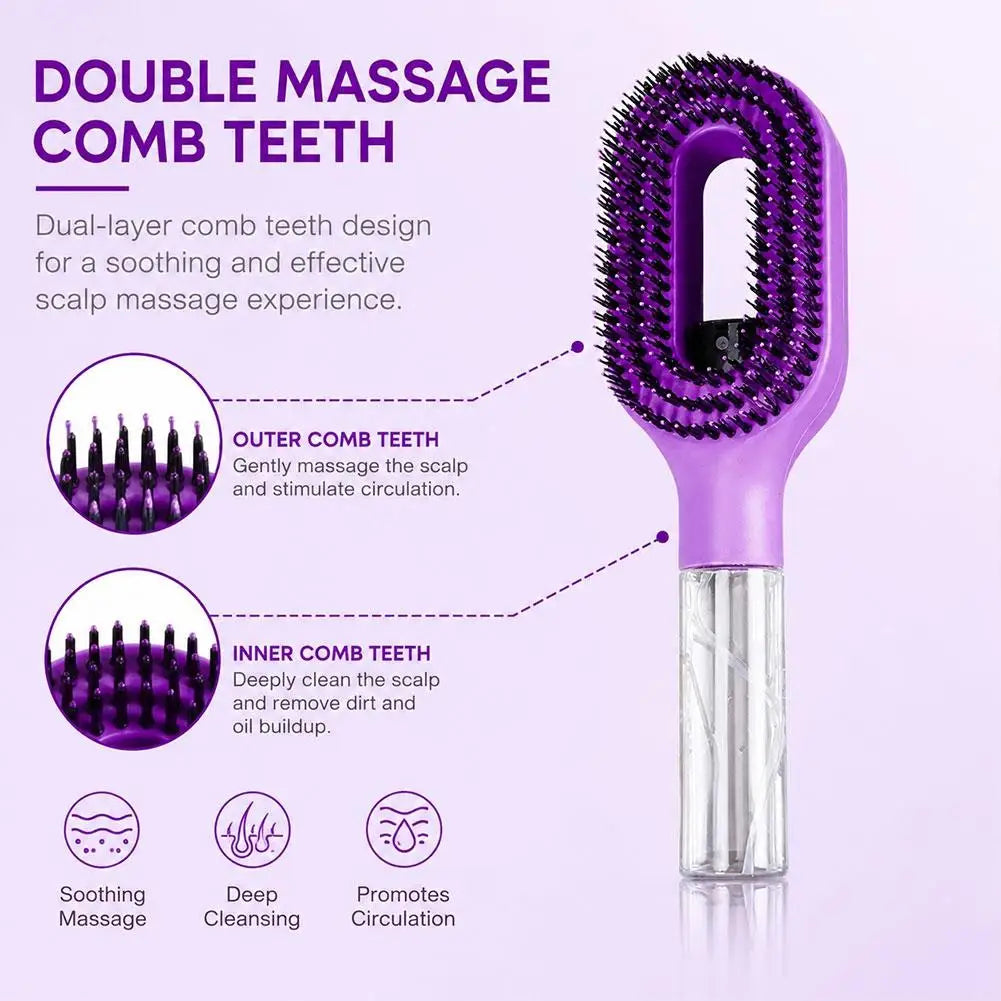 Portable Hair Styling Cleaning Spray Comb Hair-smoothing Frizz