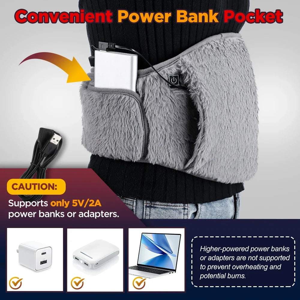 AFDEAL 2-in-1 Electric Heating Waist Belt & Hand Warmer
