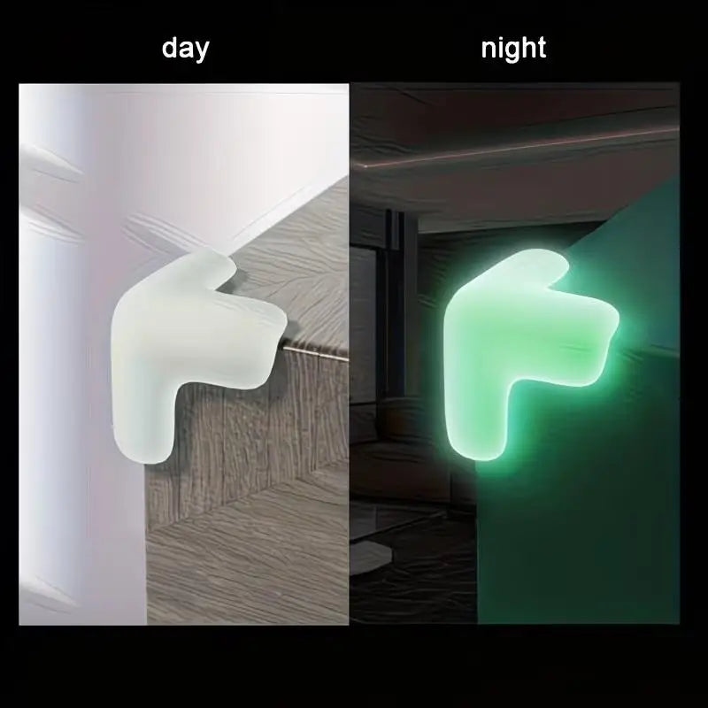4-Pack Glow-in-the-Dark Corner Protectors | Furniture Edge Guards