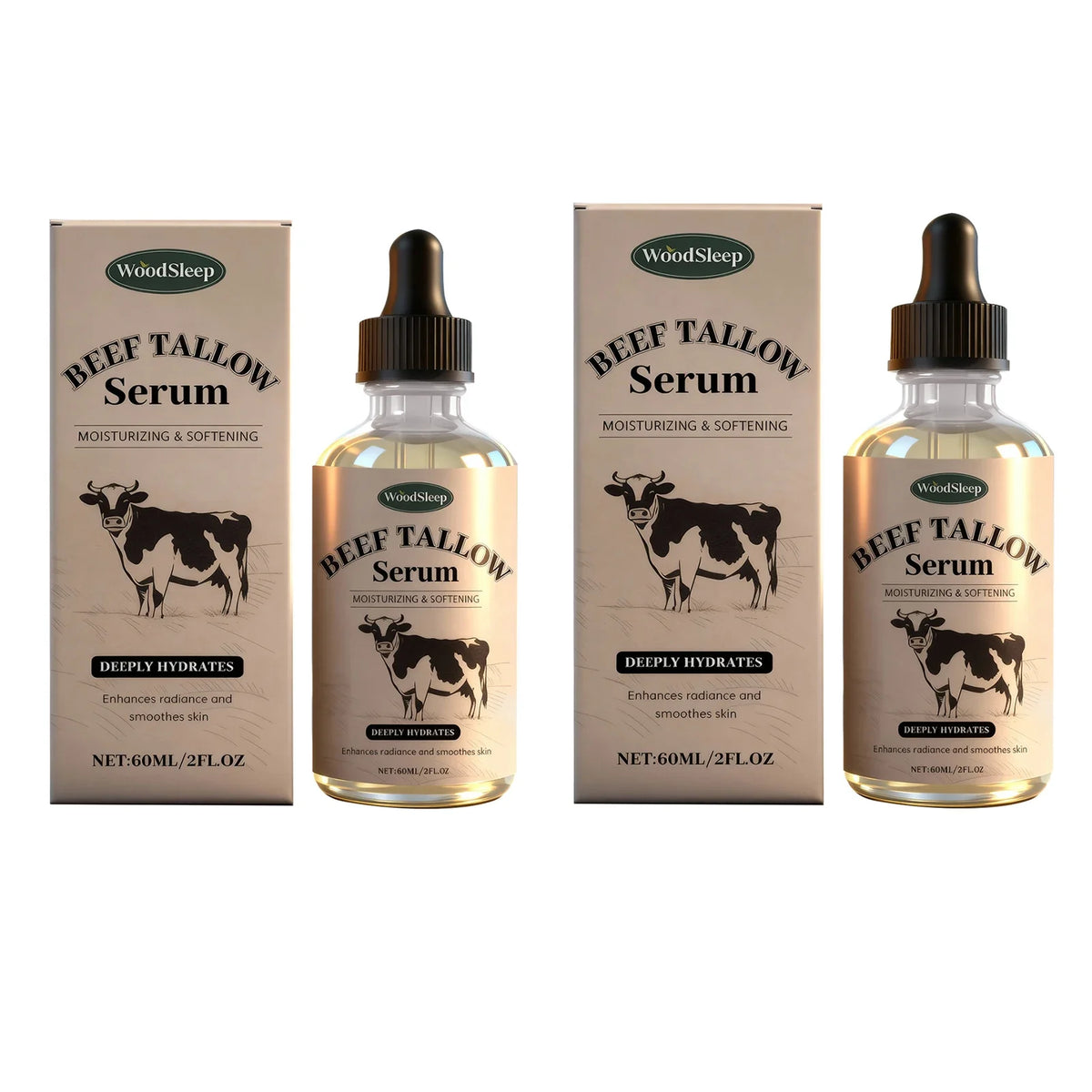 WOODSLEEP Beef Tallow Face Serum – Hydrating & Brightening