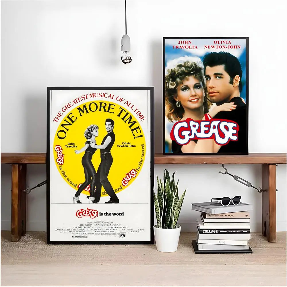 Grease Vintage Movie Poster – Self-Adhesive Waterproof Wall Art