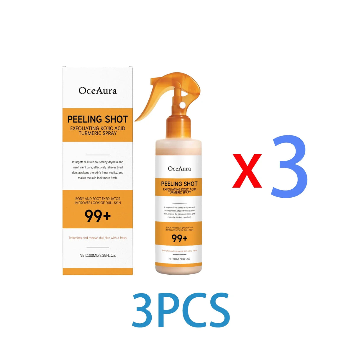 Kojic Acid Turmeric Body Brightening Exfoliating Spray 100ml