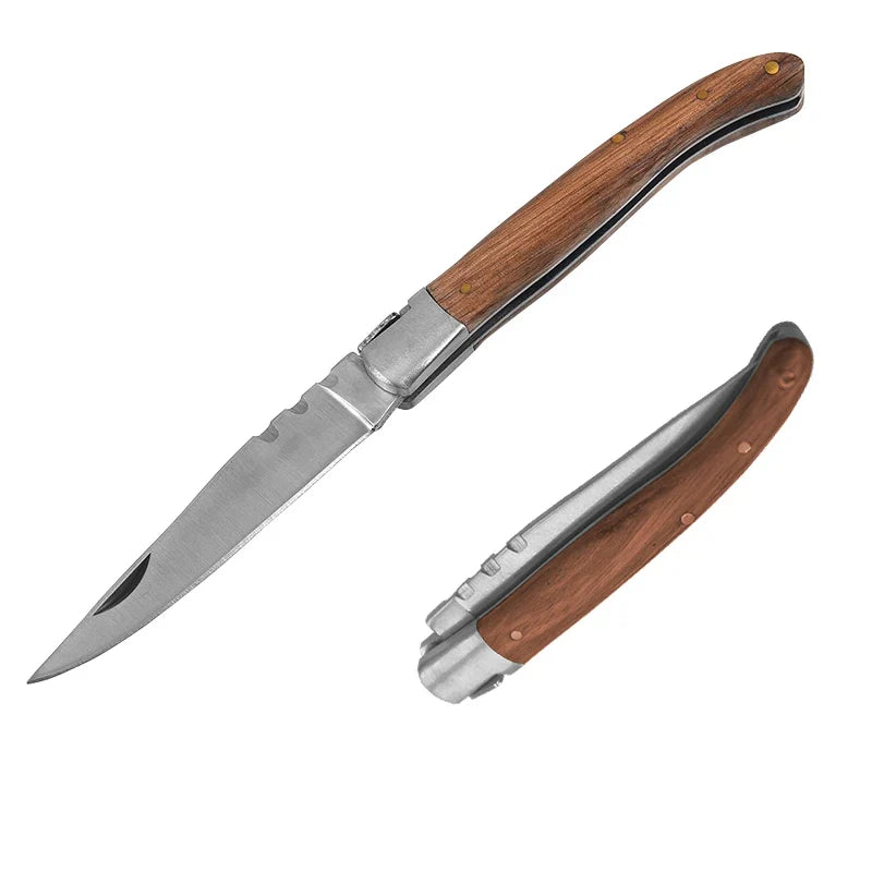 Wood Handle Folding Knife with Corkscrew | Pocket Carry Knife