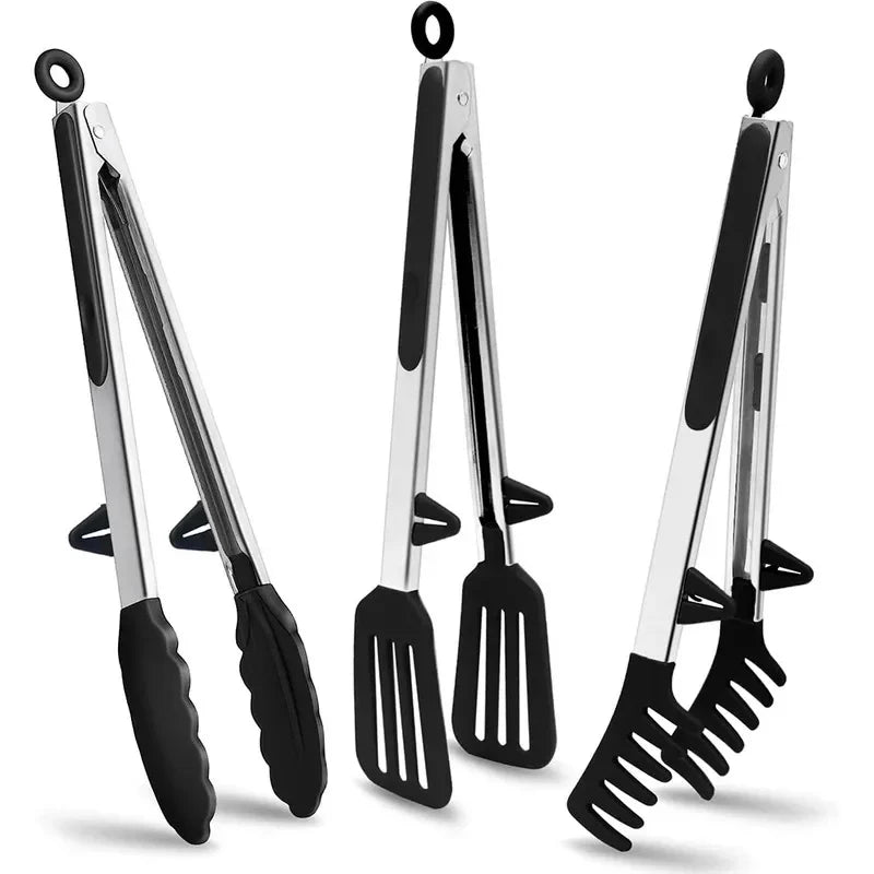 Silicone Kitchen Tongs – Non-Stick BBQ, Salad & Pasta Tongs