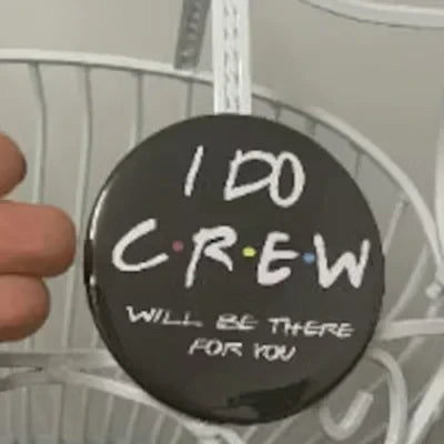 Friends Theme Bride I Do Crew Button Pins | Bachelorette Party