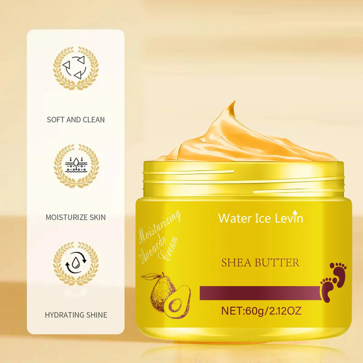 Pure Shea Butter Foot Cream 60g – All-Day Moisture & Softness