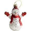 Mini Christmas Glass Ornaments – Snowman & Santa Pendants