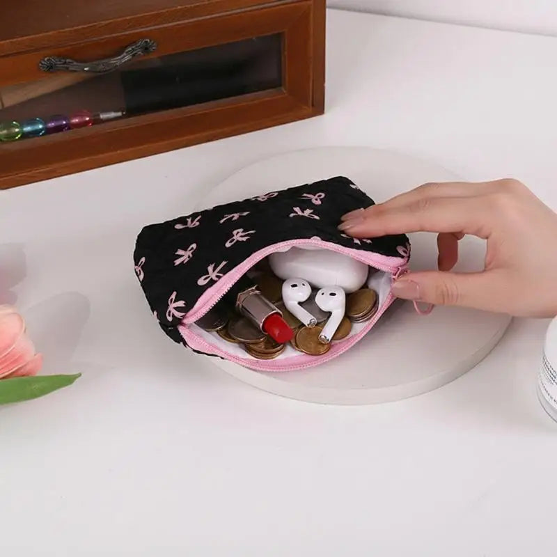 Cute Bow Makeup Bag – Women's Travel Cosmetic Pouch