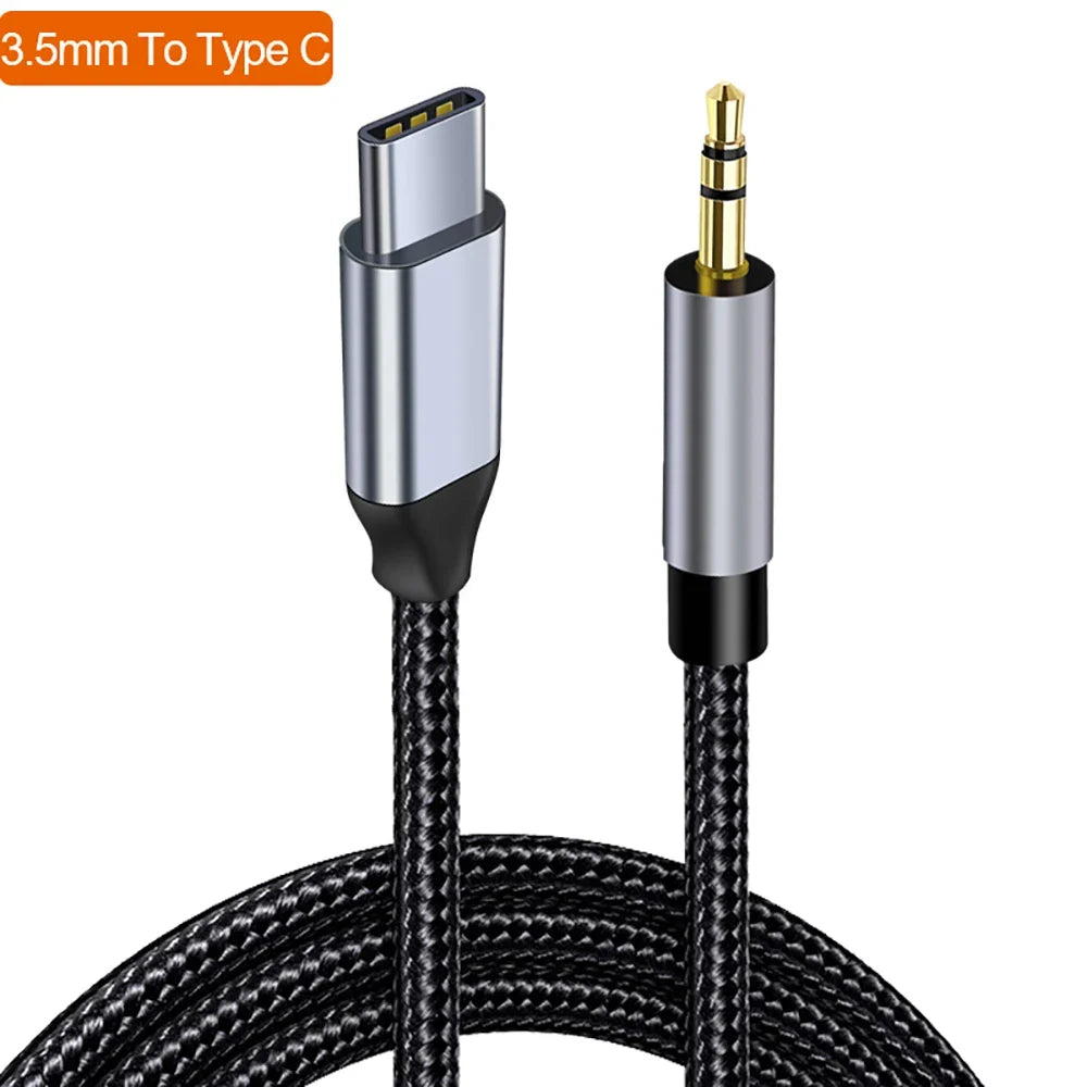 USB-C to 3.5mm Aux Cable | iPhone 16, Samsung S24, Pixel 9