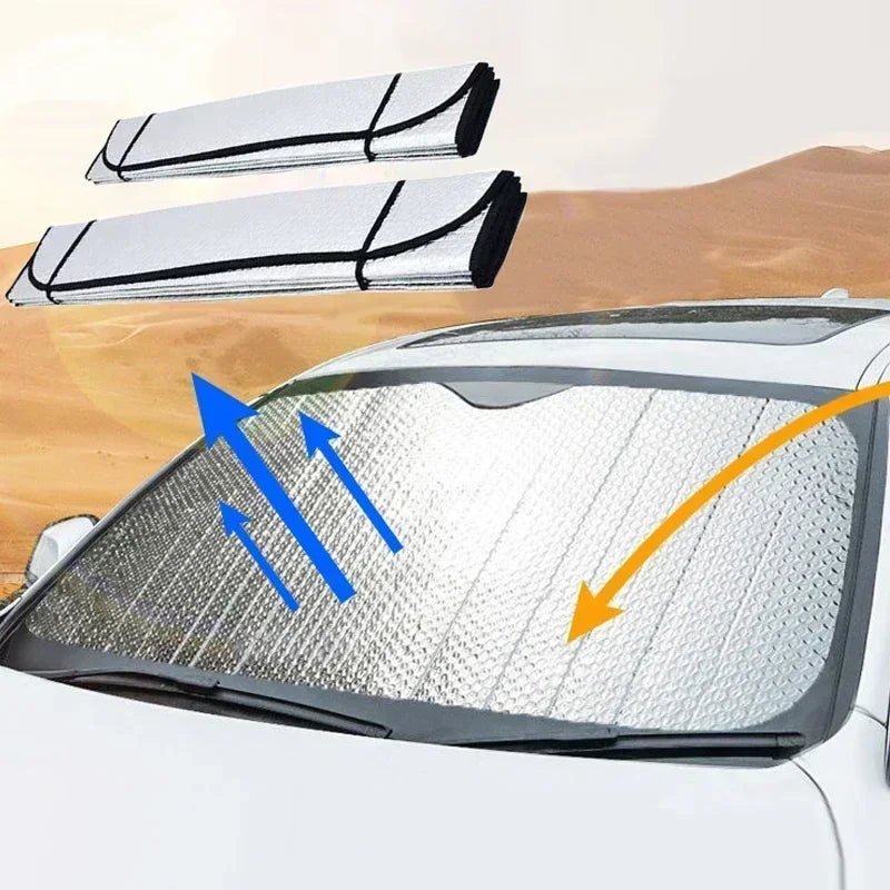 Foldable Car Windshield Sun Shade 6-Piece UV Block Set